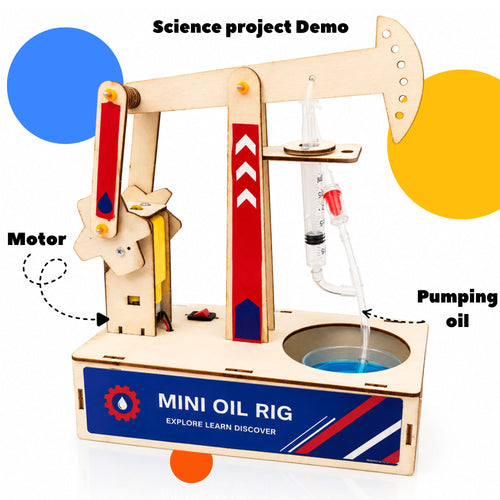 Mini Oil Rig — Build a Working Pumpjack Scale Model | DIY STEM Science Kit | Ages 8–15