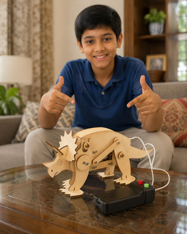 RC Dinosaur — Build Your Own Remote-Control Triceratops | DIY STEM Science Kit | Ages 8–15