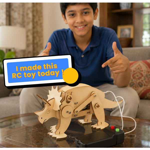 RC Dinosaur — Build Your Own Remote-Control Triceratops | DIY STEM Science Kit | Ages 8–15